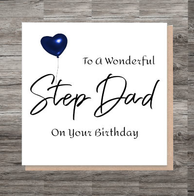 Step Dad Birthday Card, Birthday Card for Step Dad